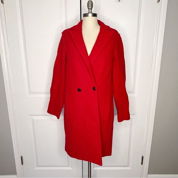 J. Crew Daphne topcoat coat jacket in Italian boiled wool Red Size 6 - Picture 3 of 11